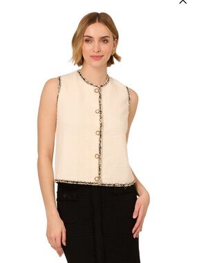 Adrianna Papell tweed vest